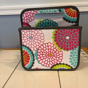 Thirty-One Floral Storage Tote - Pink, Blue, Green